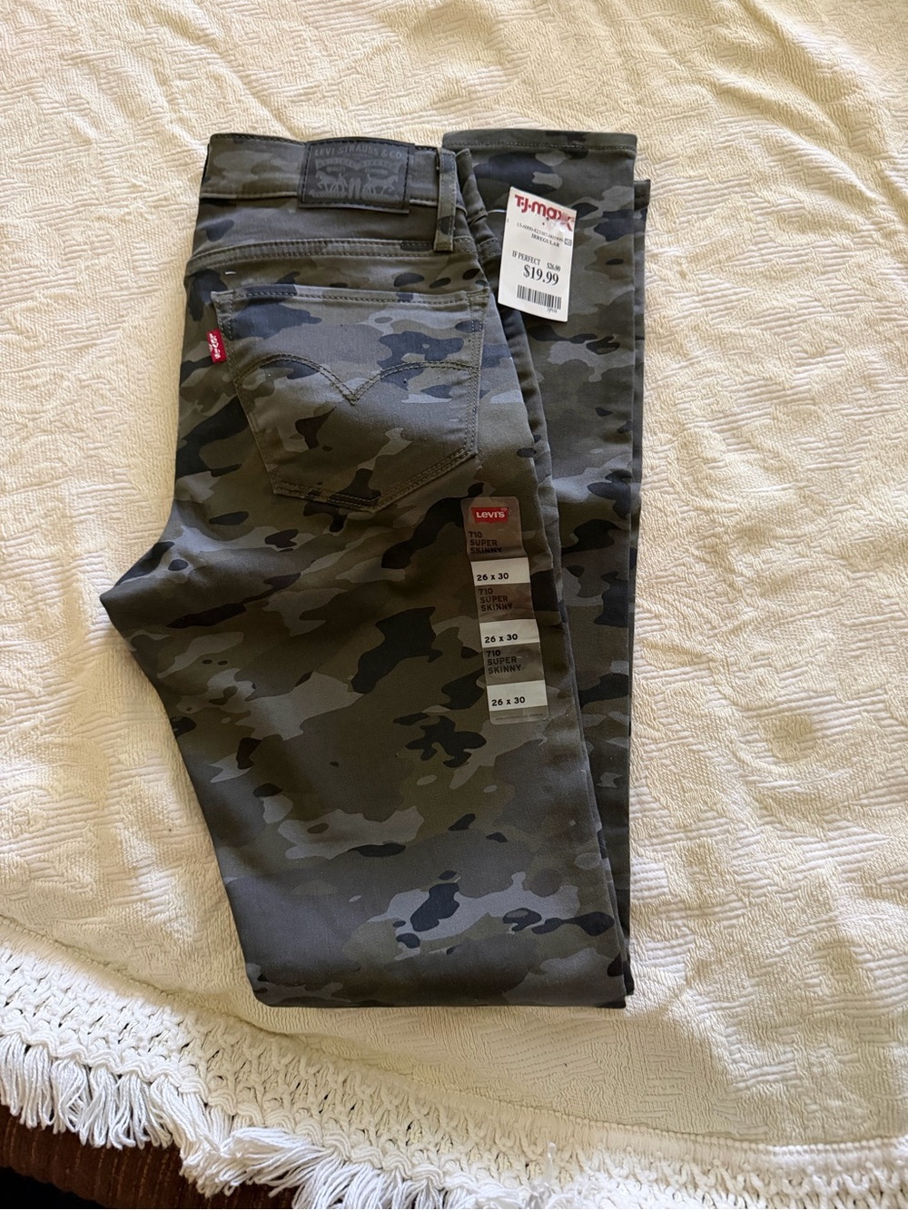 Levi's Camo Skinny Jeans - Olive and Gray